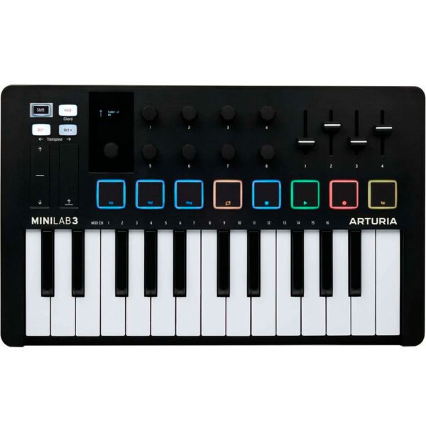 Arturia MiniLab 3 | Black Edition Mini Controlador USB-C de 25 Teclas Delgadas - Imagen 1