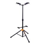 Hercules Stands GS422B PLUS | Soporte universal para guitarra AutoGrip Duo con respaldo plegable