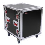 Gator G-TOUR 12U CAST | Estuche de audio para carretera estándar de 12 U con ruedas,17″