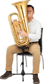 Hercules DS553B | Tuba/Euphonium Performer Soporte Negro - Imagen 2