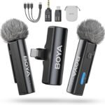 BOYA BOYALINK A2 | sistema de micrófono inalámbrico doble ultracompacto de 2,4 GHz para USB-C y lightning